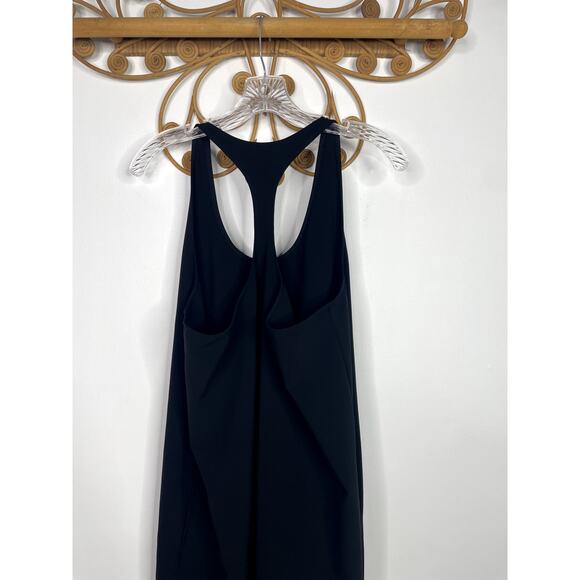 Athleta Illuminate Dress Racerback Midi Black Casual Pockets L - Picture 8 of 9